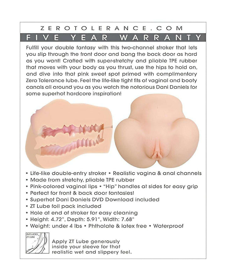 Zero Tolerance Dani Daniels Realistic Ass & Vagina Stroker W-movie Download Zero Tolerance